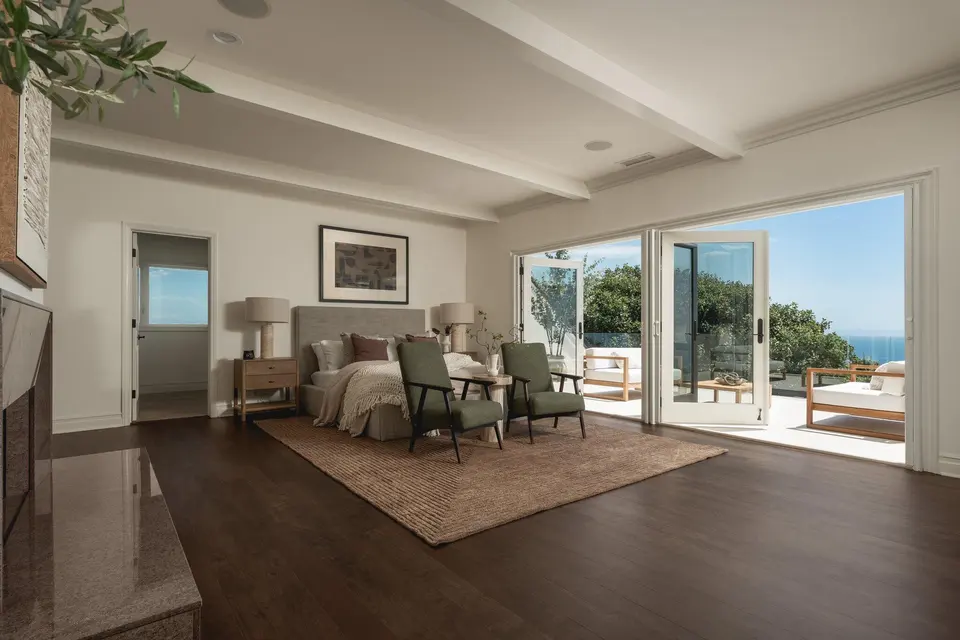 A sunlit bedroom
