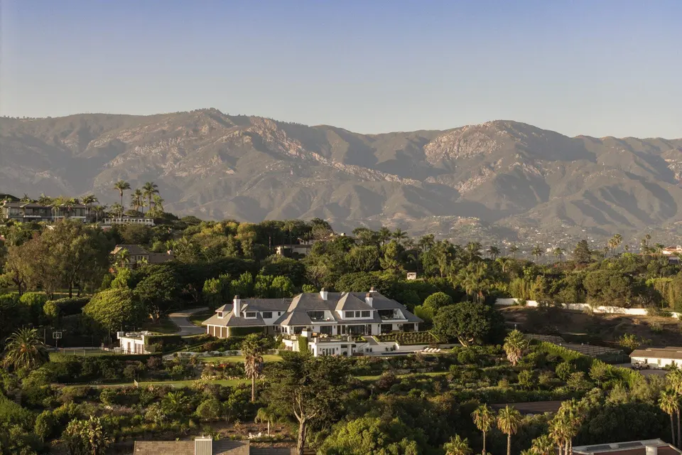 Mountains beyond the estate